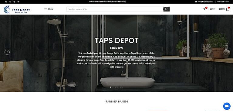 Web Design Toronto 7 tapsdepot.ca