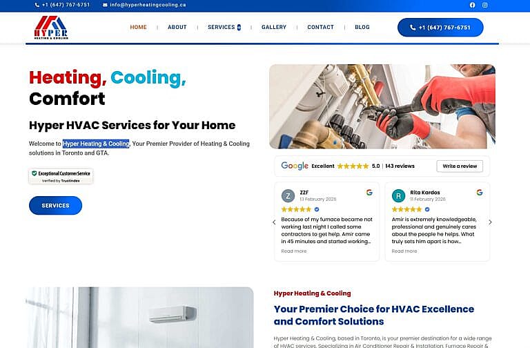 Web Design Toronto 9 Hyper Heating Cooling