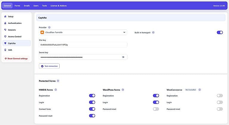 CAPTCHA Spam Protection