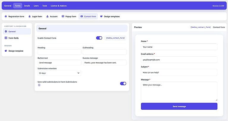 contact form HMDIA